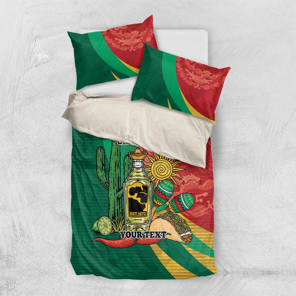Gulf of Mexico Since 1672 Personalized Bedding Set Mexican Tequila and Tacos