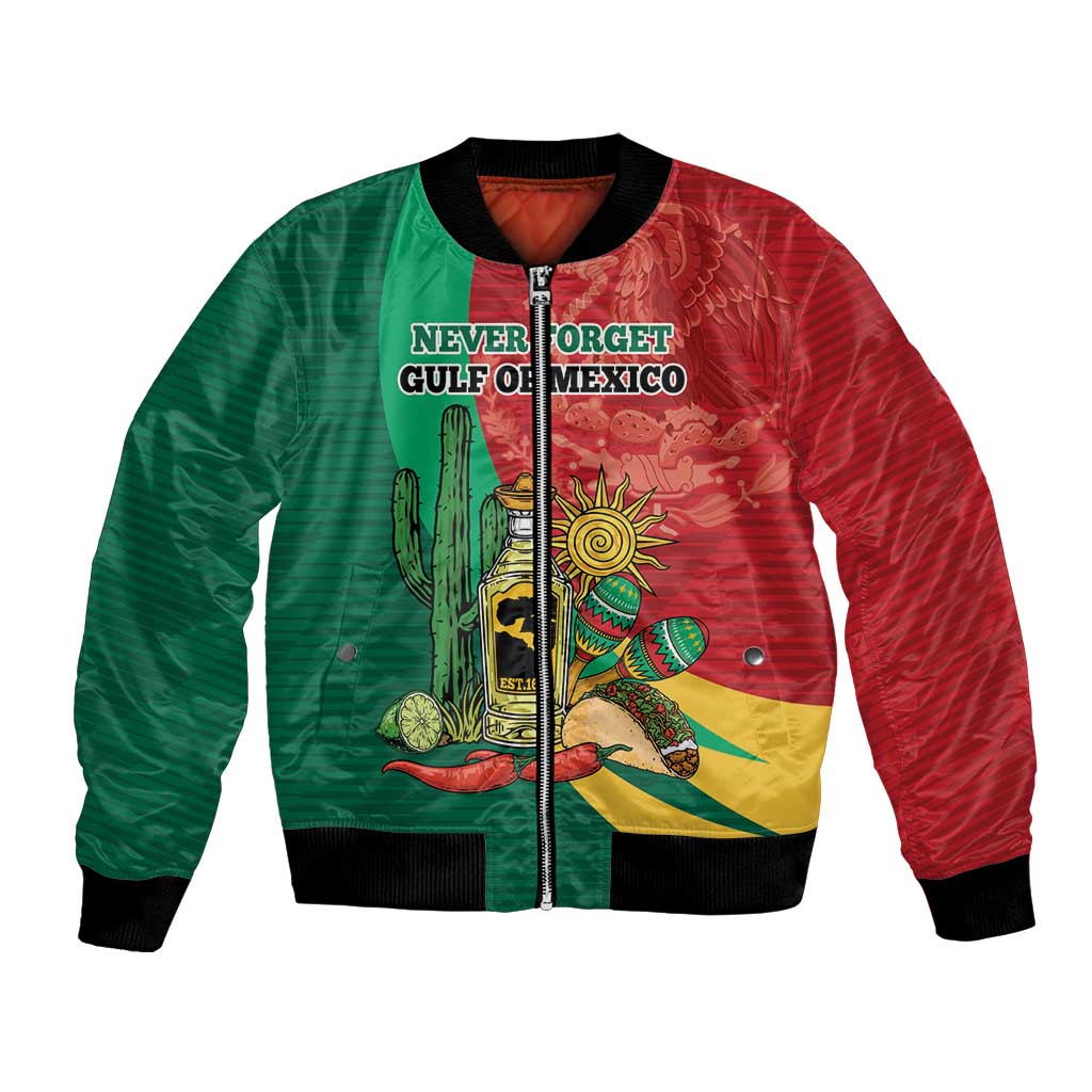 Gulf of Mexico Since 1672 Personalized Bomber Jacket Mexican Tequila and Tacos