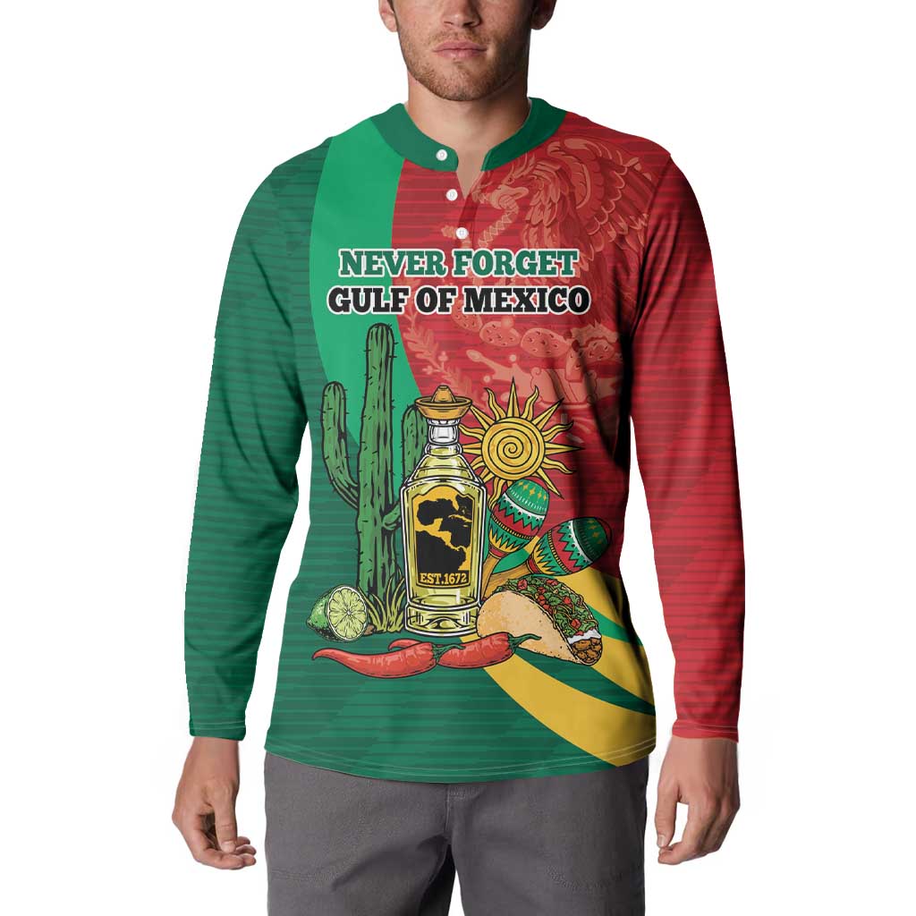 Gulf of Mexico Since 1672 Personalized Button Sweatshirt Mexican Tequila and Tacos