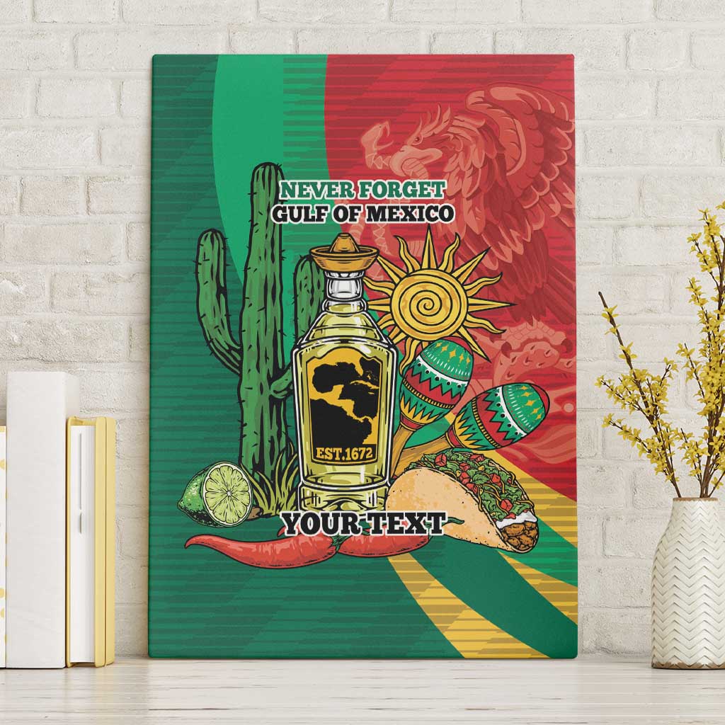 Gulf of Mexico Since 1672 Personalized Canvas Wall Art Mexican Tequila and Tacos