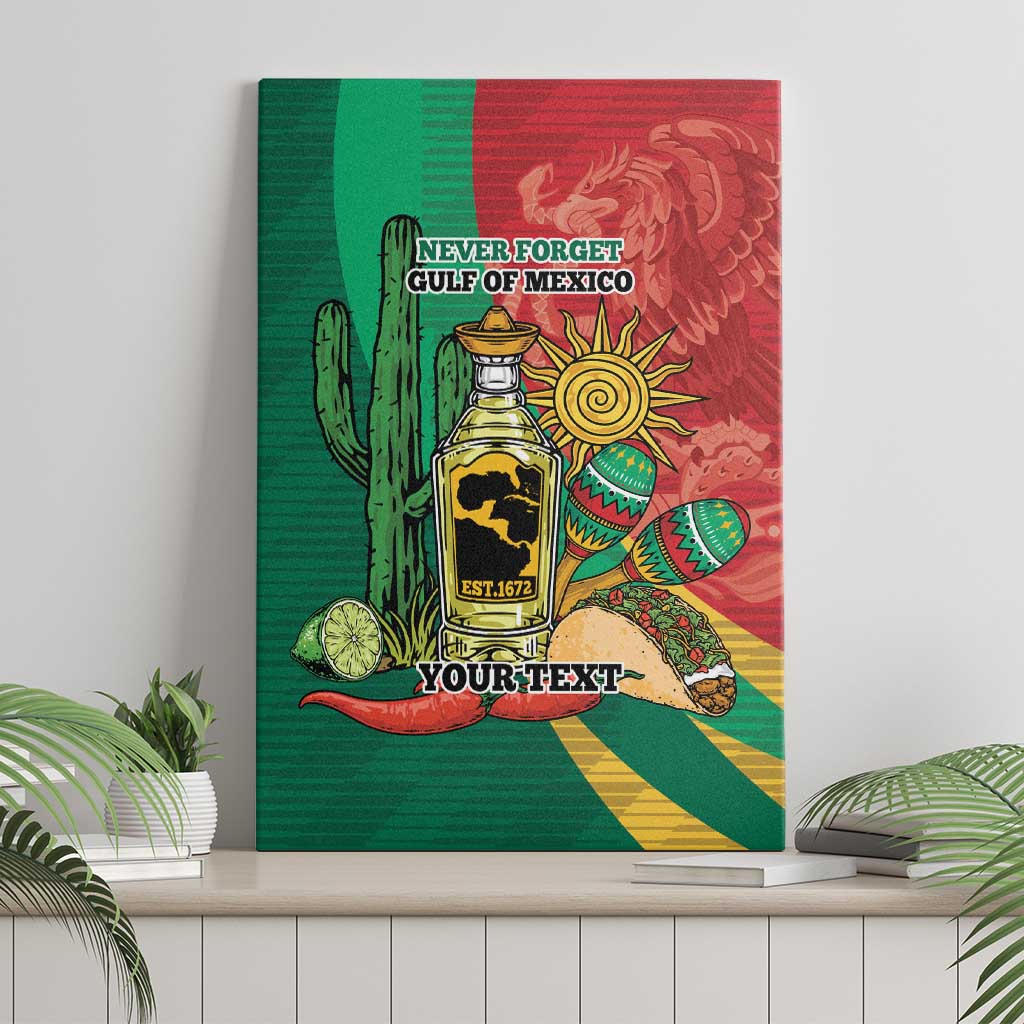 Gulf of Mexico Since 1672 Personalized Canvas Wall Art Mexican Tequila and Tacos