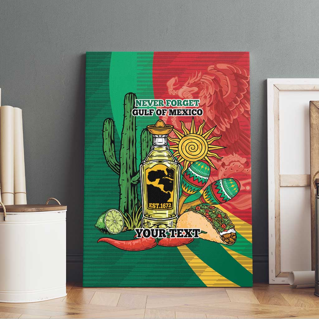 Gulf of Mexico Since 1672 Personalized Canvas Wall Art Mexican Tequila and Tacos