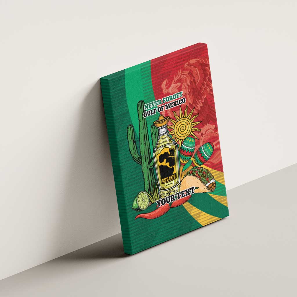 Gulf of Mexico Since 1672 Personalized Canvas Wall Art Mexican Tequila and Tacos