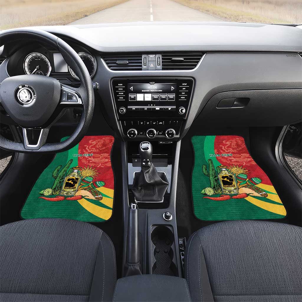 Gulf of Mexico Since 1672 Personalized Car Mats Mexican Tequila and Tacos