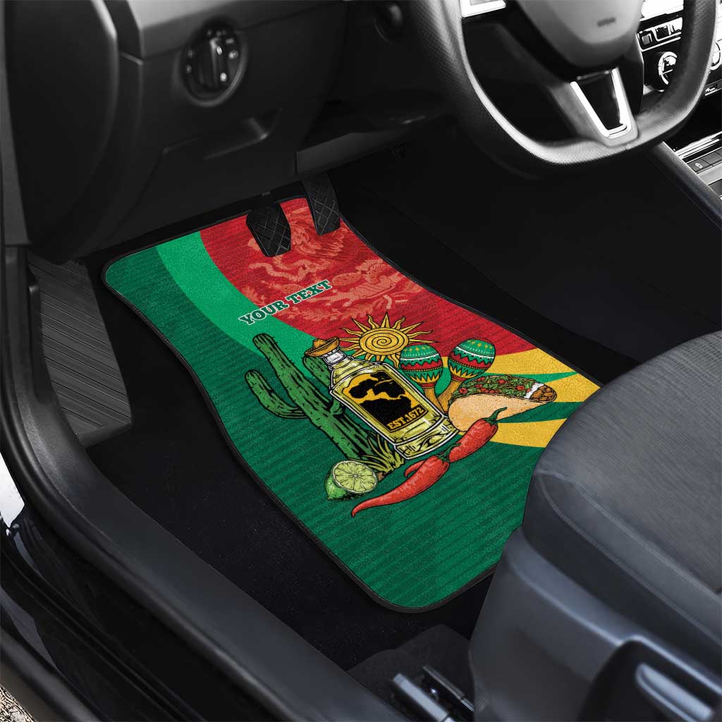 Gulf of Mexico Since 1672 Personalized Car Mats Mexican Tequila and Tacos