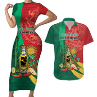 Gulf of Mexico Since 1672 Personalized Couples Matching Short Sleeve Bodycon Dress and Hawaiian Shirt Mexican Tequila and Tacos