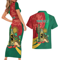 Gulf of Mexico Since 1672 Personalized Couples Matching Short Sleeve Bodycon Dress and Hawaiian Shirt Mexican Tequila and Tacos