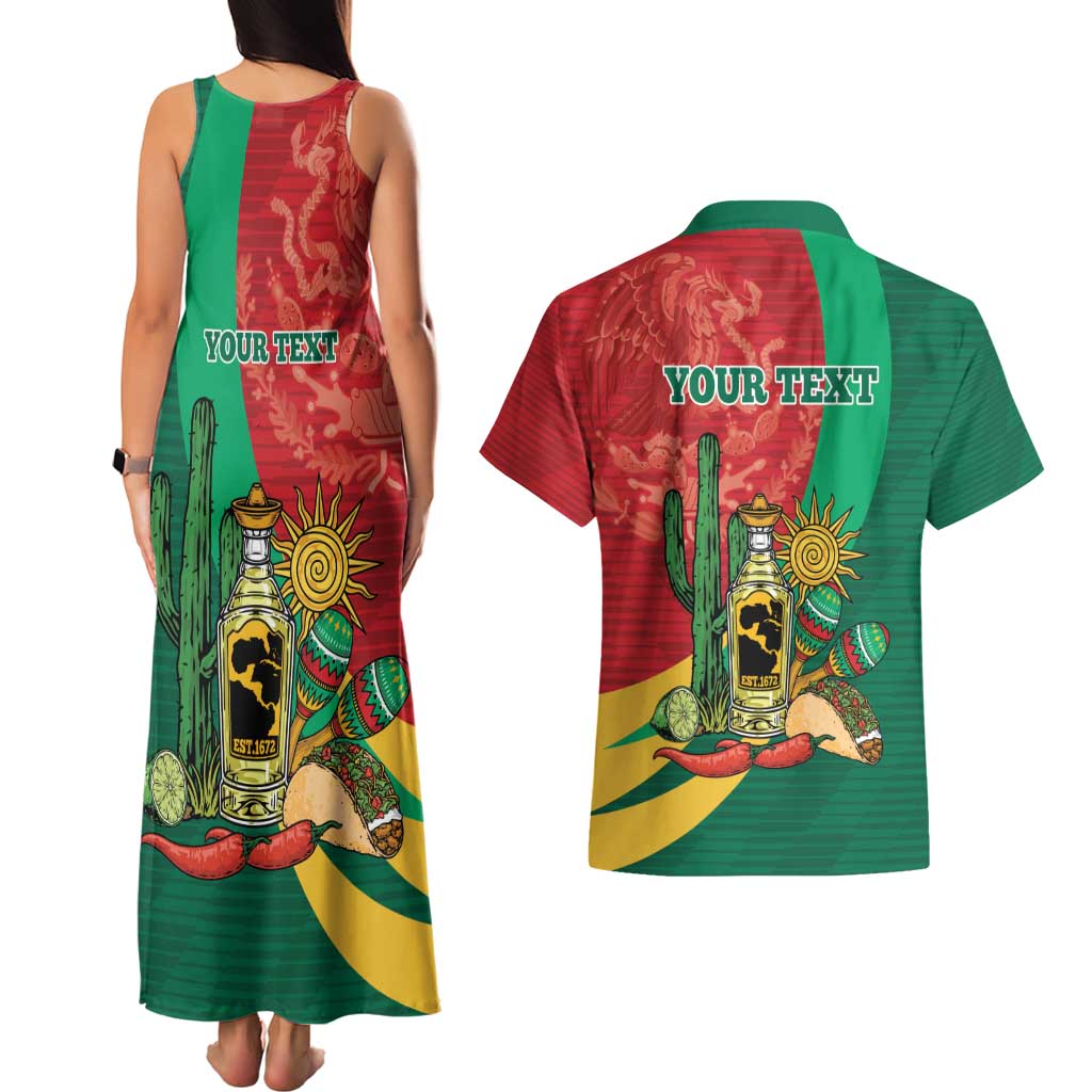 Gulf of Mexico Since 1672 Personalized Couples Matching Tank Maxi Dress and Hawaiian Shirt Mexican Tequila and Tacos
