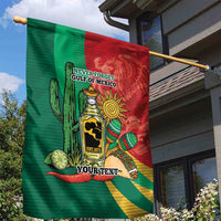 Gulf of Mexico Since 1672 Personalized Garden Flag Mexican Tequila and Tacos