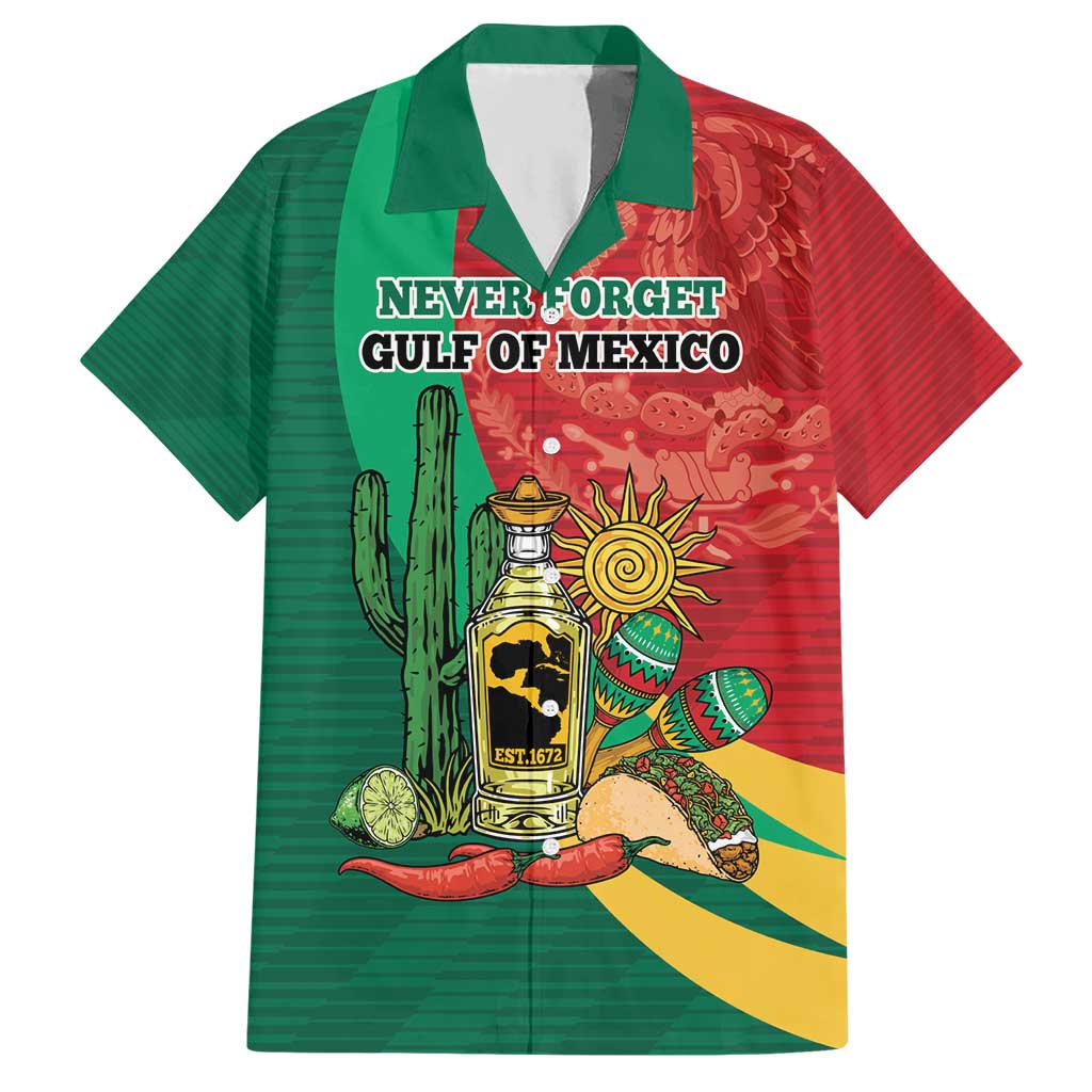 Gulf of Mexico Since 1672 Personalized Hawaiian Shirt Mexican Tequila and Tacos