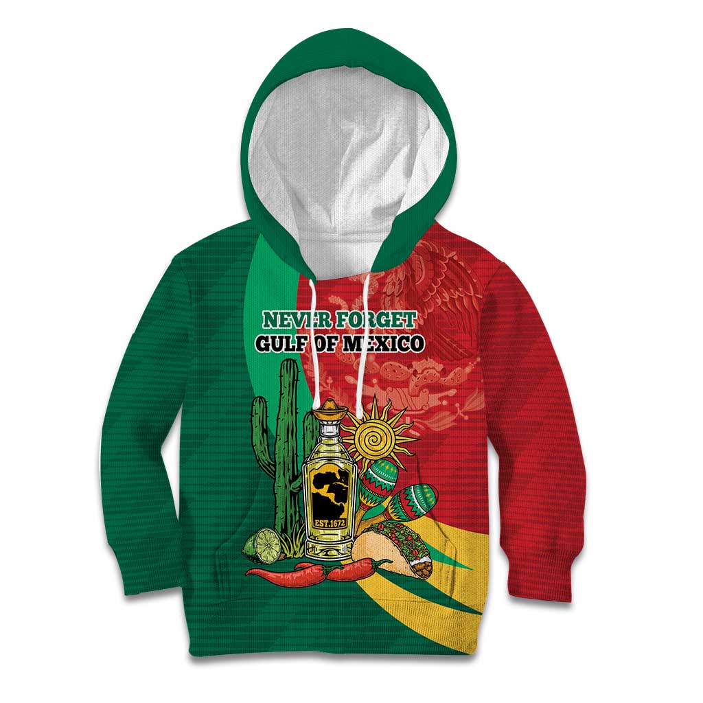 Gulf of Mexico Since 1672 Personalized Kid Hoodie Mexican Tequila and Tacos