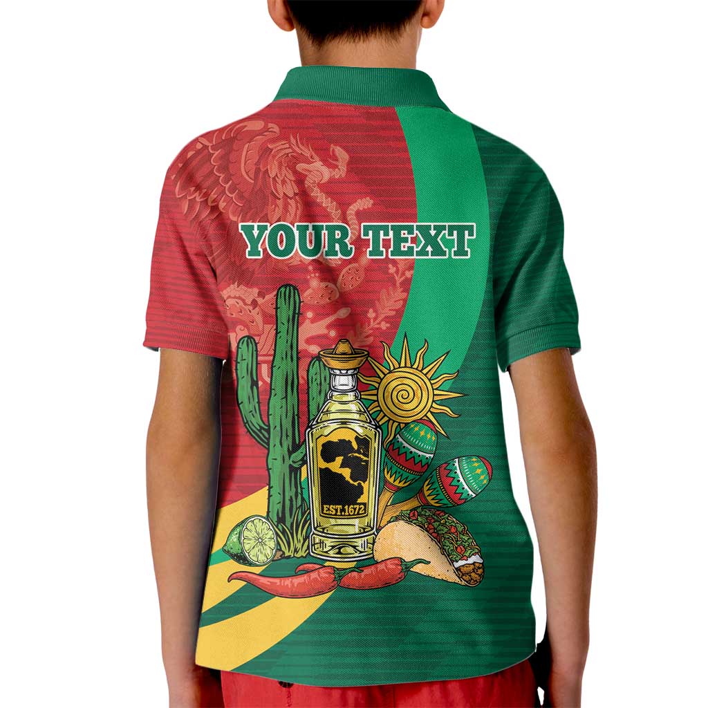 Gulf of Mexico Since 1672 Personalized Kid Polo Shirt Mexican Tequila and Tacos