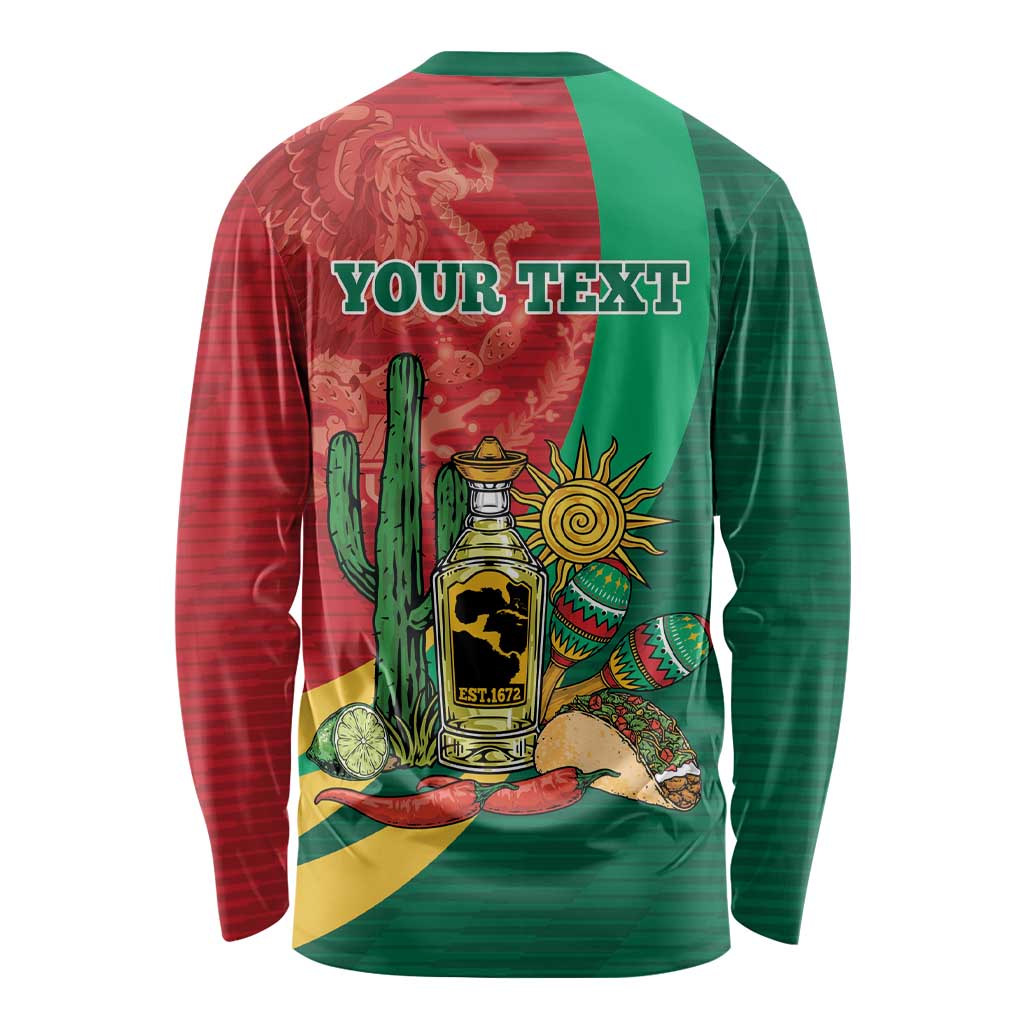 Gulf of Mexico Since 1672 Personalized Long Sleeve Shirt Mexican Tequila and Tacos