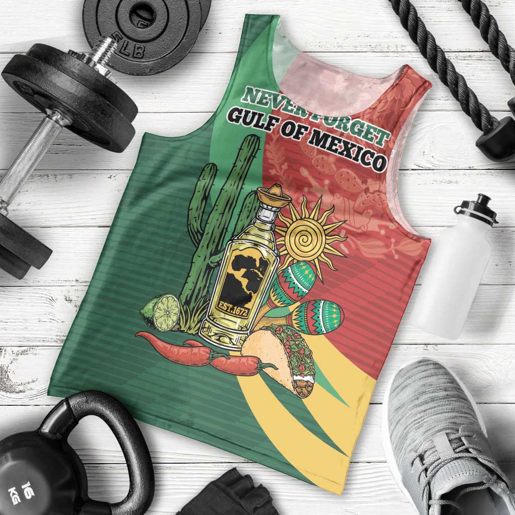 Gulf of Mexico Since 1672 Personalized Men Tank Top Mexican Tequila and Tacos