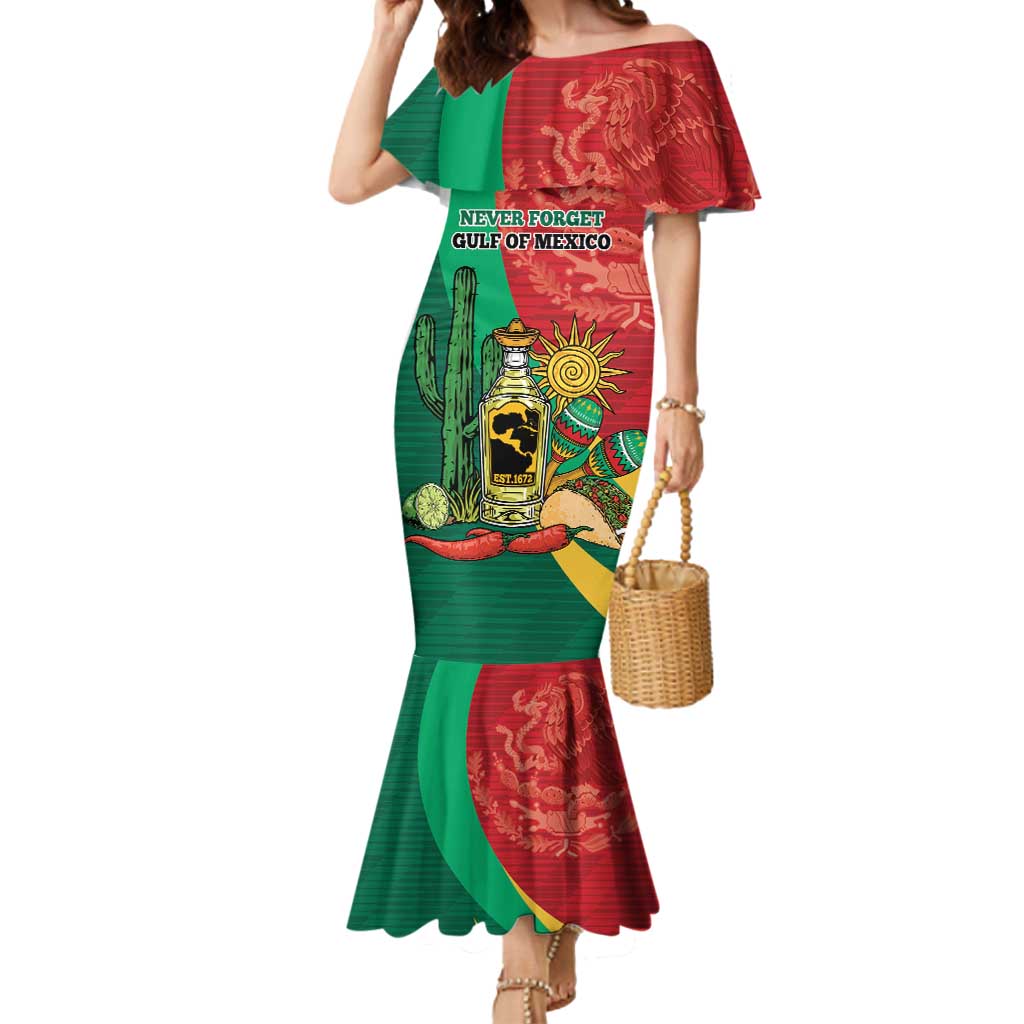 Gulf of Mexico Since 1672 Personalized Mermaid Dress Mexican Tequila and Tacos