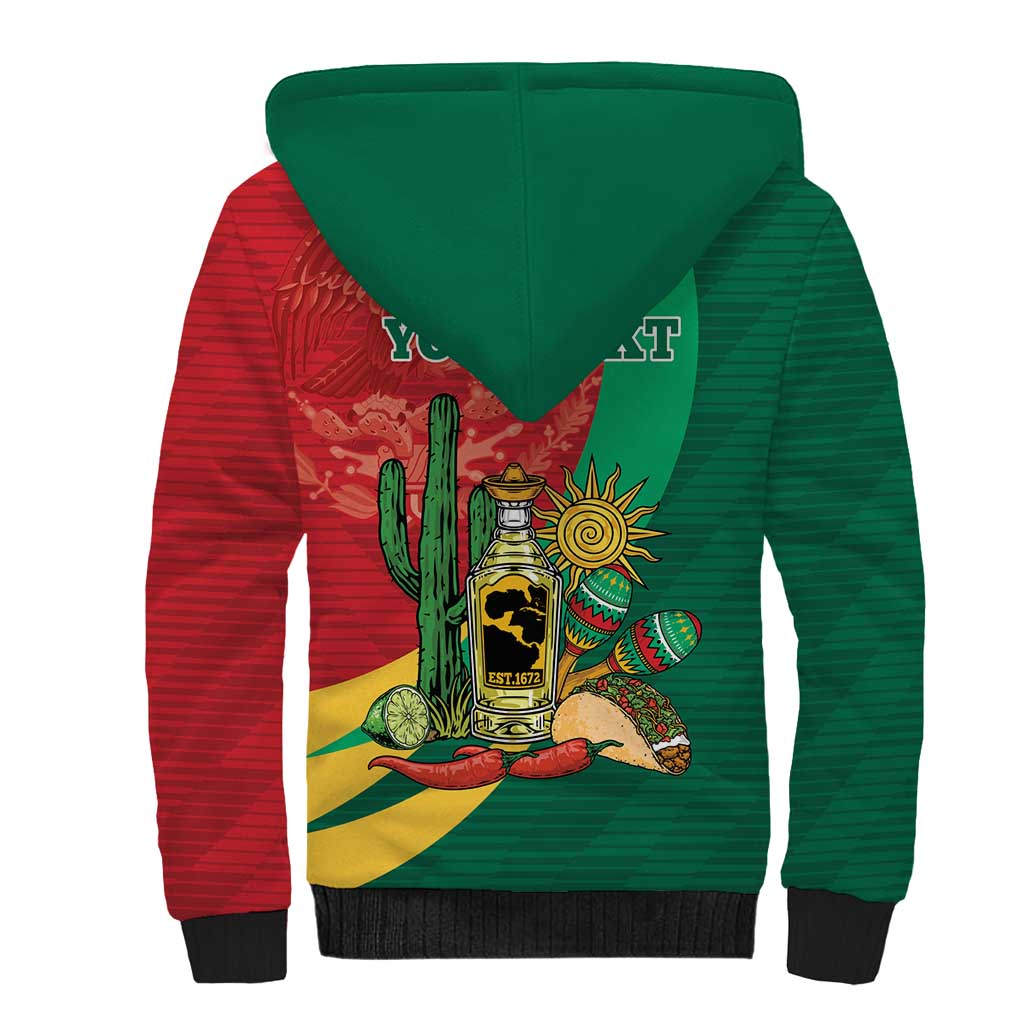 Gulf of Mexico Since 1672 Personalized Sherpa Hoodie Mexican Tequila and Tacos
