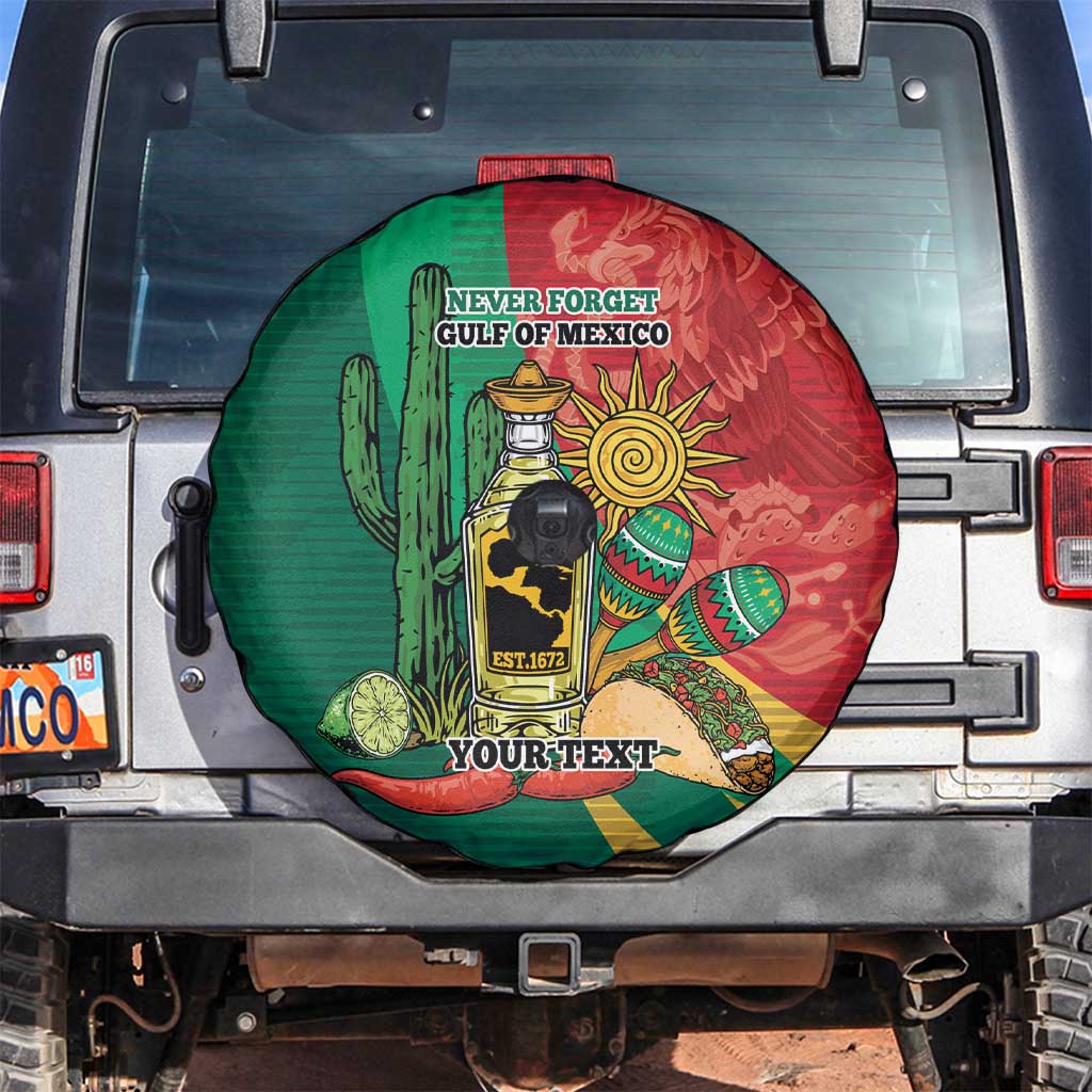 Gulf of Mexico Since 1672 Personalized Spare Tire Cover Mexican Tequila and Tacos