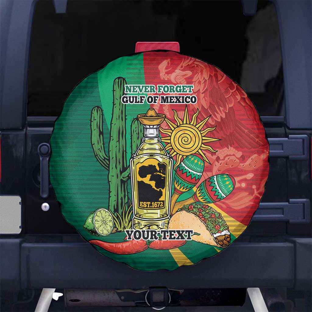 Gulf of Mexico Since 1672 Personalized Spare Tire Cover Mexican Tequila and Tacos