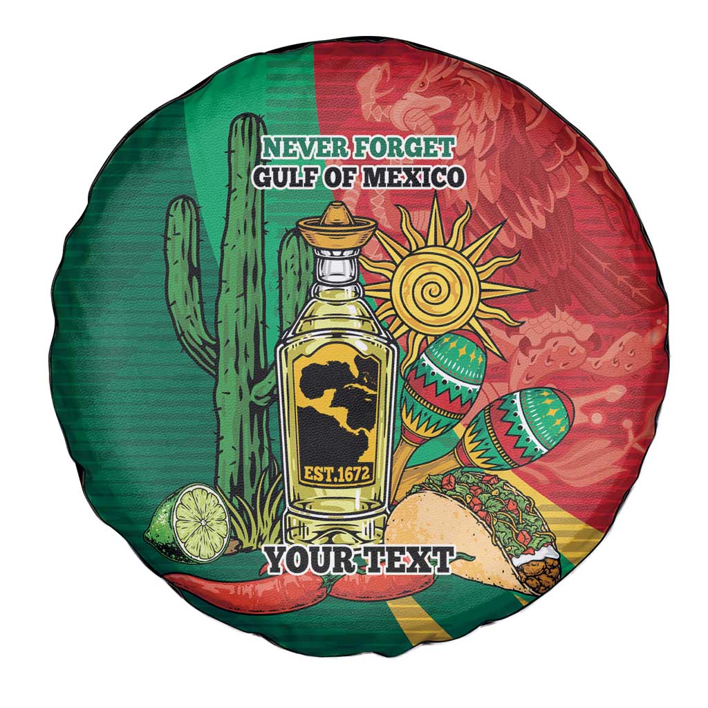 Gulf of Mexico Since 1672 Personalized Spare Tire Cover Mexican Tequila and Tacos