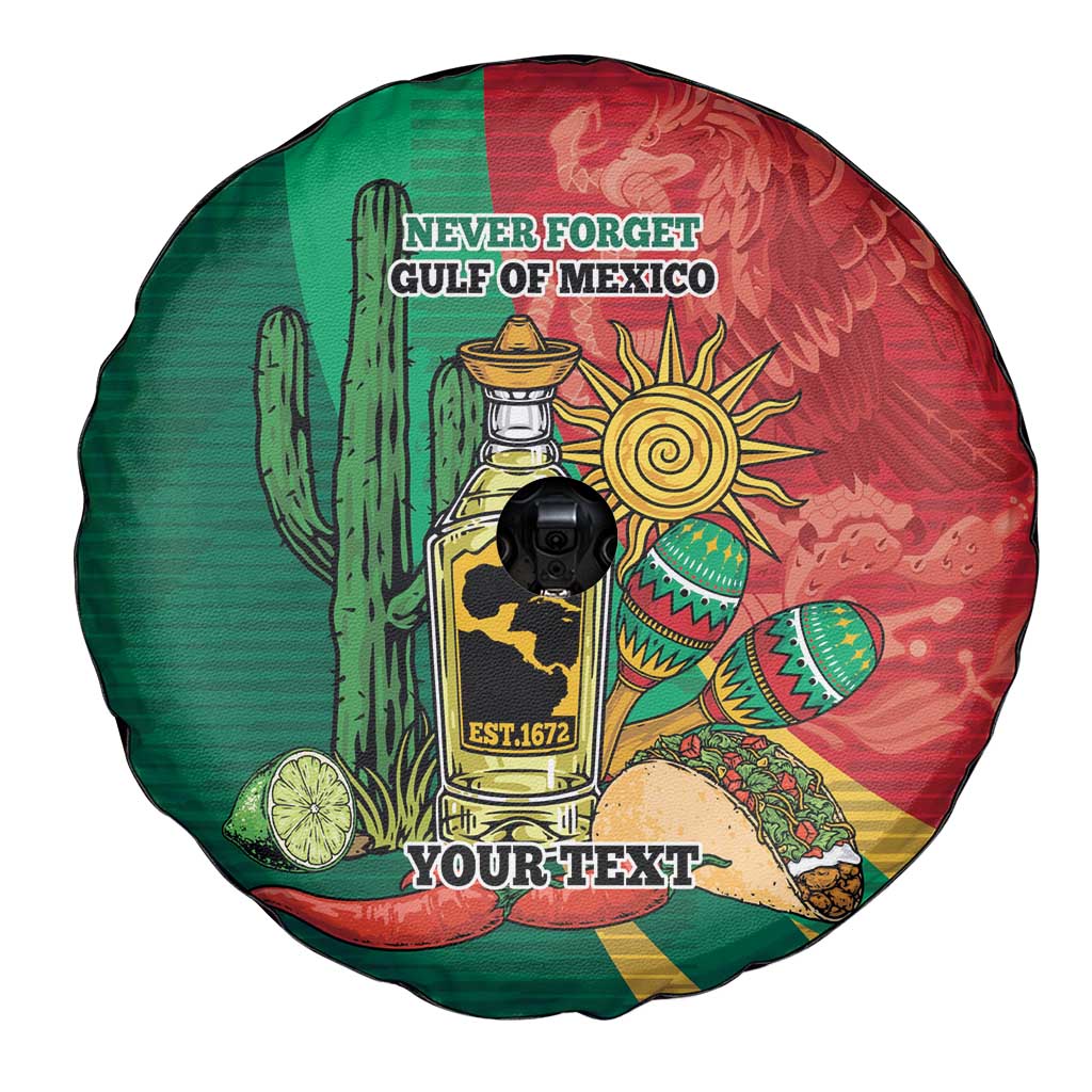 Gulf of Mexico Since 1672 Personalized Spare Tire Cover Mexican Tequila and Tacos