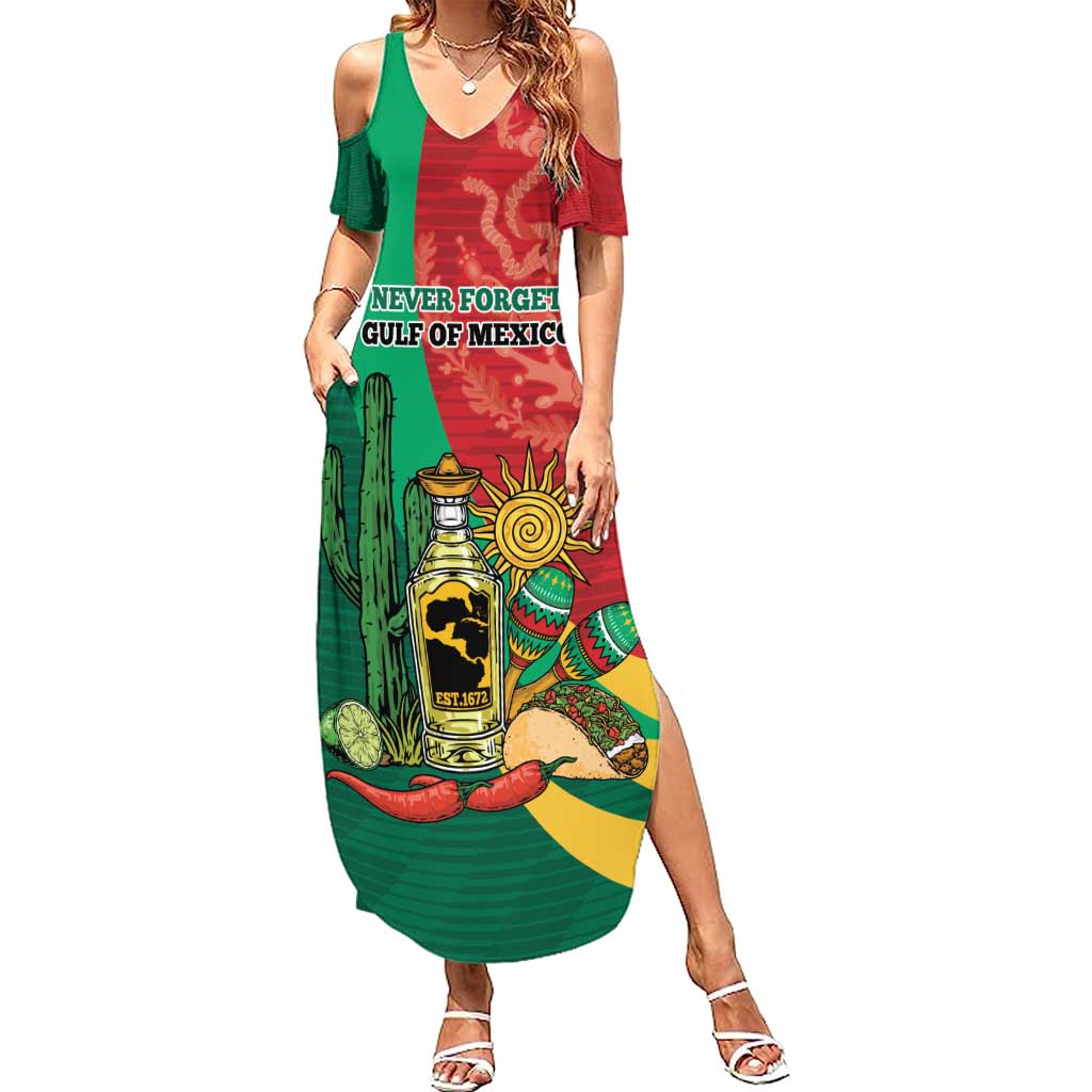 Gulf of Mexico Since 1672 Personalized Summer Maxi Dress Mexican Tequila and Tacos