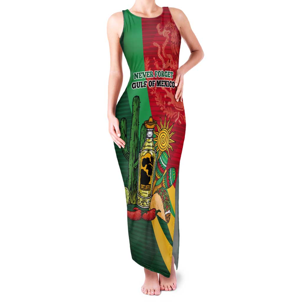 Gulf of Mexico Since 1672 Personalized Tank Maxi Dress Mexican Tequila and Tacos