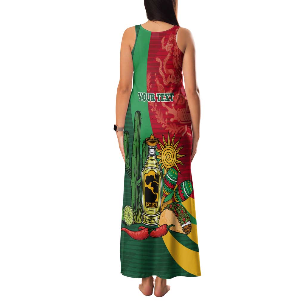 Gulf of Mexico Since 1672 Personalized Tank Maxi Dress Mexican Tequila and Tacos
