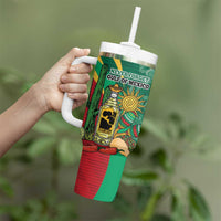 Gulf of Mexico Since 1672 Personalized Tumbler With Handle Mexican Tequila and Tacos