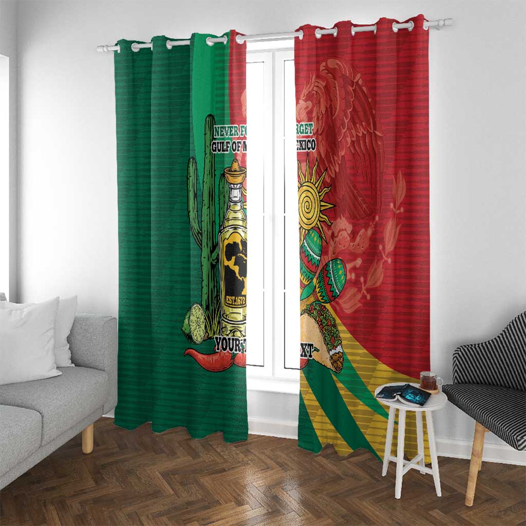 Gulf of Mexico Since 1672 Personalized Window Curtain Mexican Tequila and Tacos