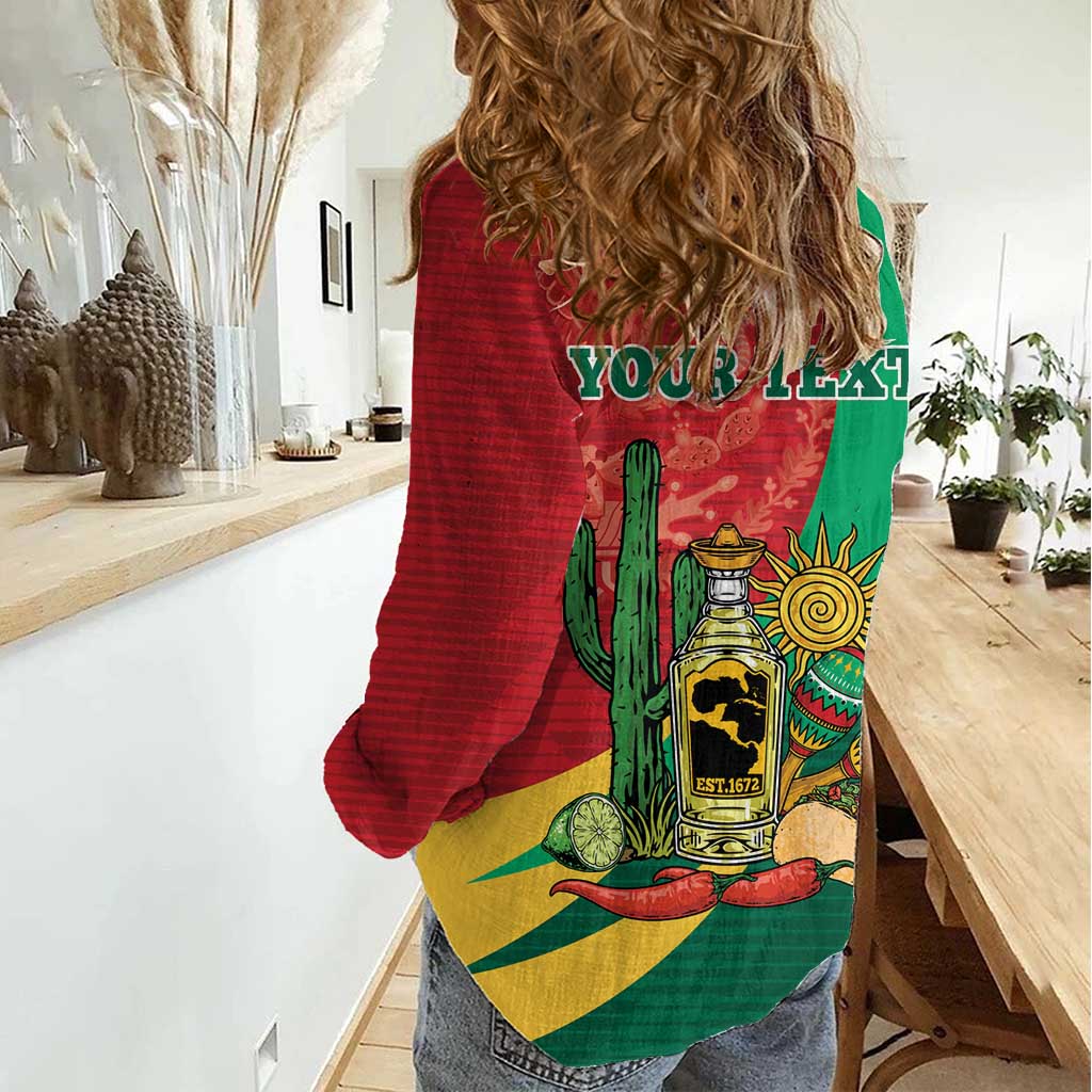 Gulf of Mexico Since 1672 Personalized Women Casual Shirt Mexican Tequila and Tacos