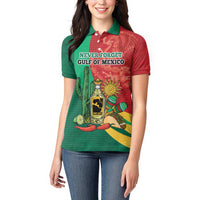 Gulf of Mexico Since 1672 Personalized Women Polo Shirt Mexican Tequila and Tacos
