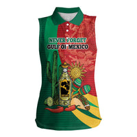 Gulf of Mexico Since 1672 Personalized Women Sleeveless Polo Shirt Mexican Tequila and Tacos