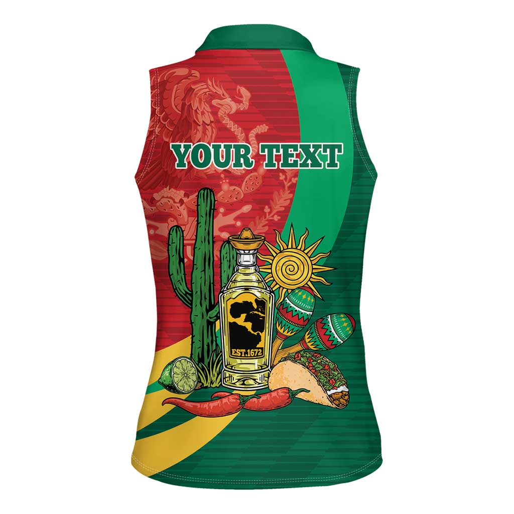 Gulf of Mexico Since 1672 Personalized Women Sleeveless Polo Shirt Mexican Tequila and Tacos