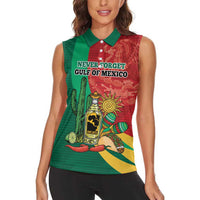 Gulf of Mexico Since 1672 Personalized Women Sleeveless Polo Shirt Mexican Tequila and Tacos
