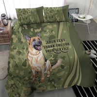 United States Canine Personalized Bedding Set USA Military K9s Camouflage