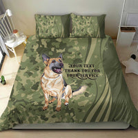 United States Canine Personalized Bedding Set USA Military K9s Camouflage