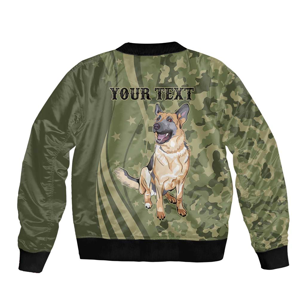 United States Canine Personalized Bomber Jacket USA Military K9s Camouflage
