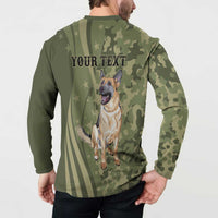 United States Canine Personalized Button Sweatshirt USA Military K9s Camouflage