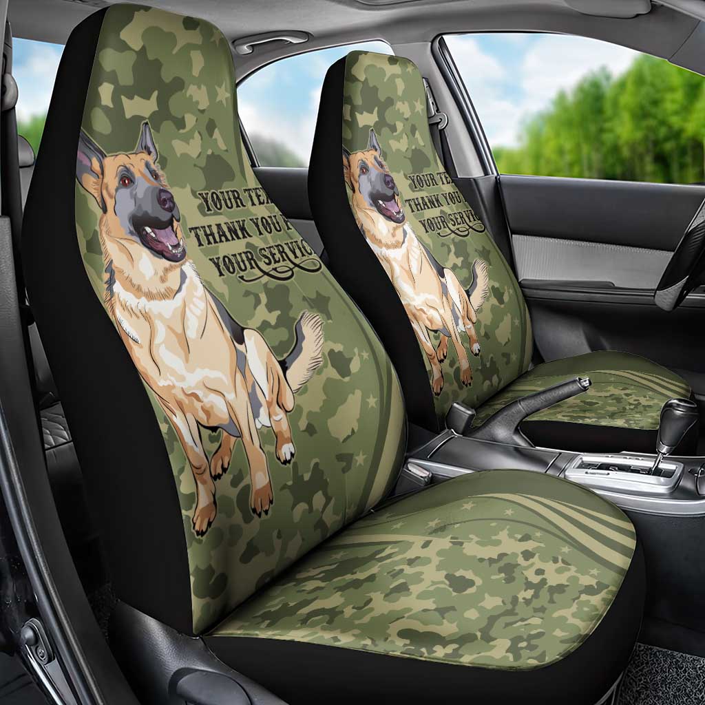 United States Canine Personalized Car Seat Cover USA Military K9s Camouflage