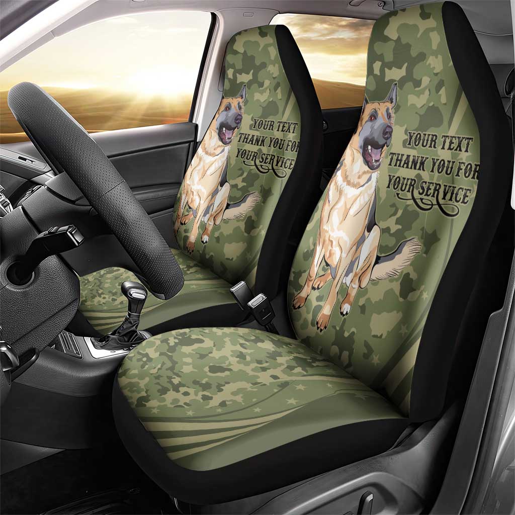 United States Canine Personalized Car Seat Cover USA Military K9s Camouflage