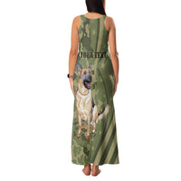 United States Canine Personalized Family Matching Tank Maxi Dress and Hawaiian Shirt USA Military K9s Camouflage