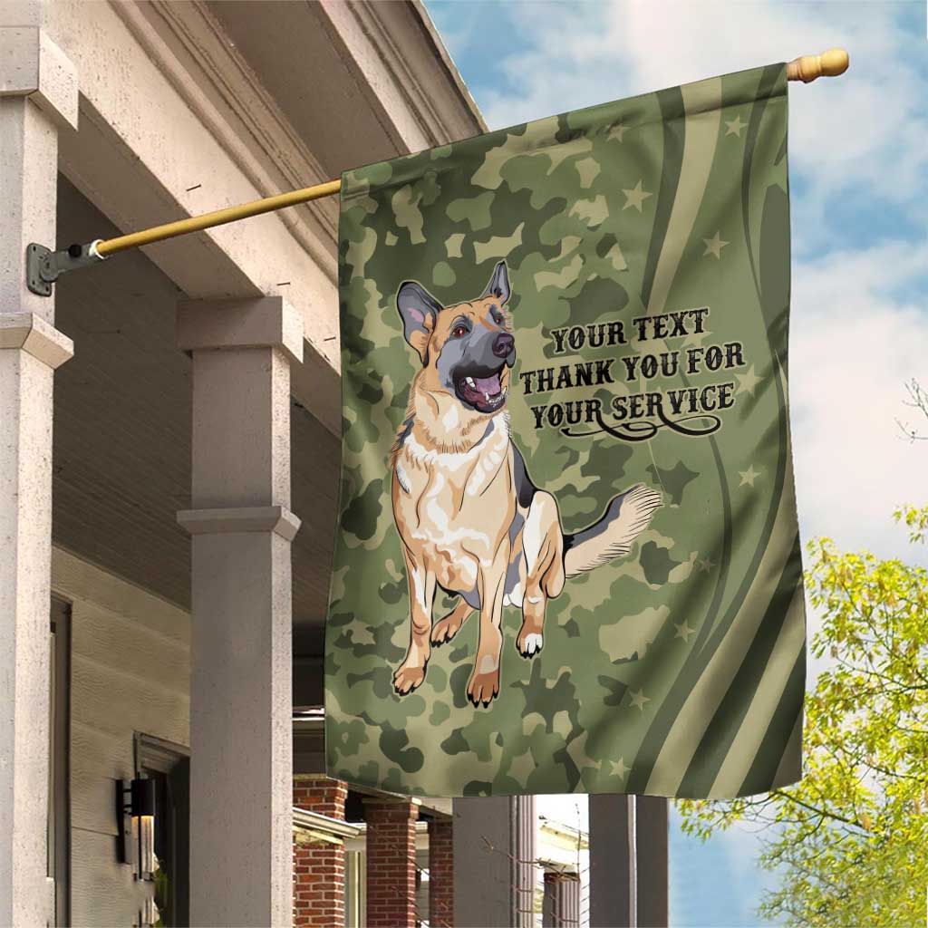 United States Canine Personalized Garden Flag USA Military K9s Camouflage