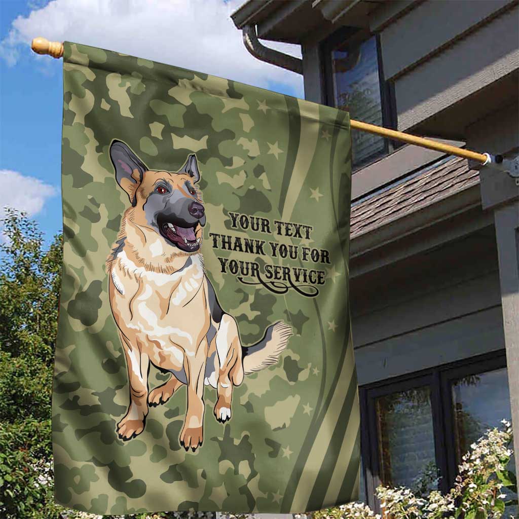 United States Canine Personalized Garden Flag USA Military K9s Camouflage