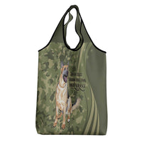 United States Canine Personalized Grocery Bag USA Military K9s Camouflage