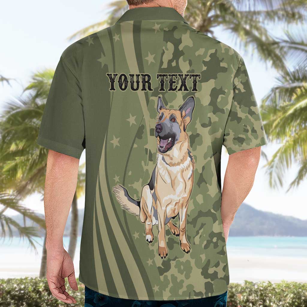 United States Canine Personalized Hawaiian Shirt USA Military K9s Camouflage