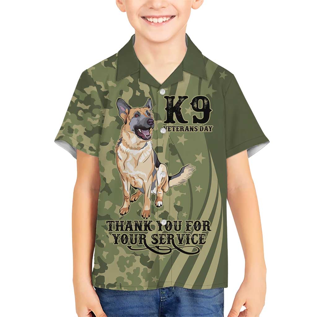 United States Canine Personalized Hawaiian Shirt USA Military K9s Camouflage