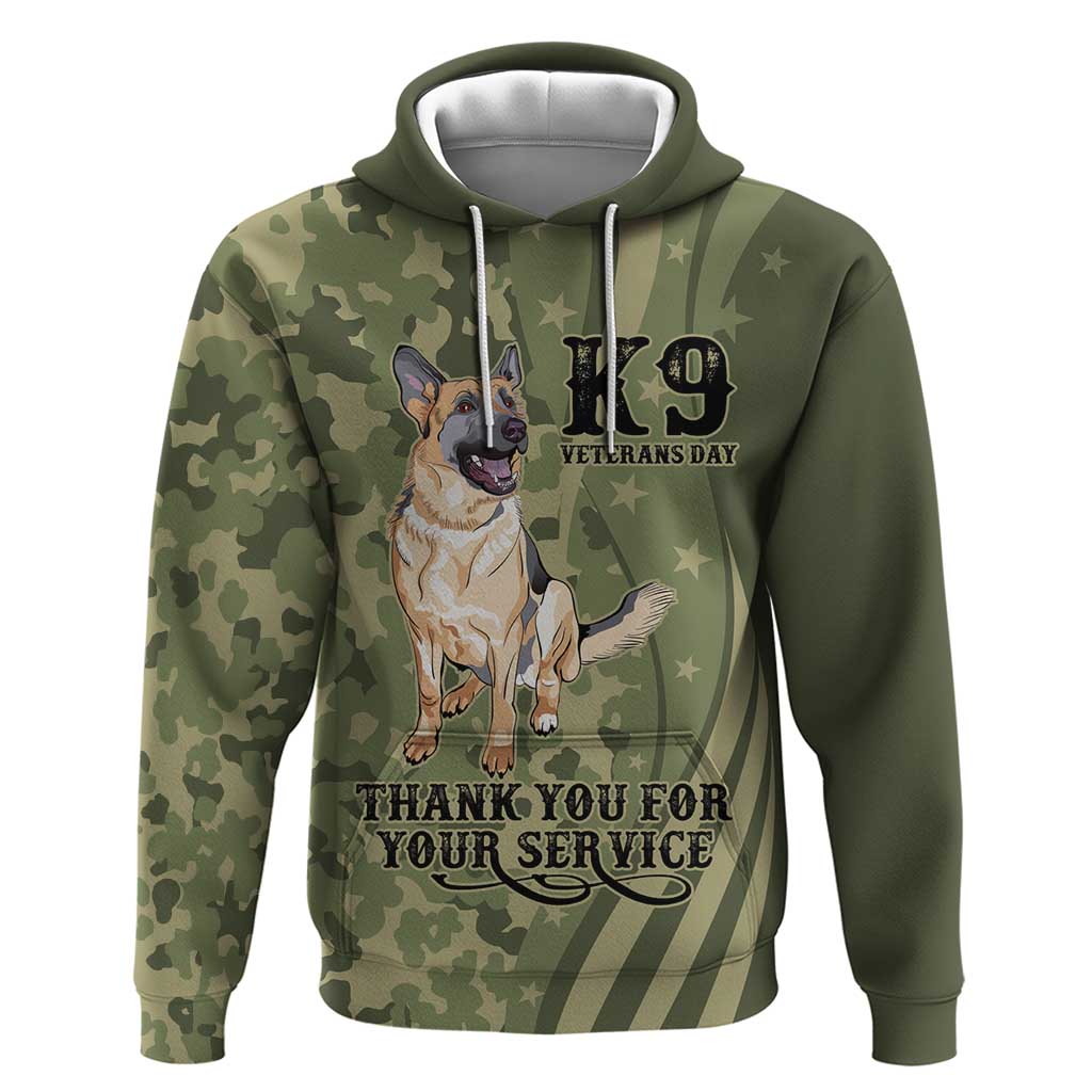 United States Canine Personalized Hoodie USA Military K9s Camouflage