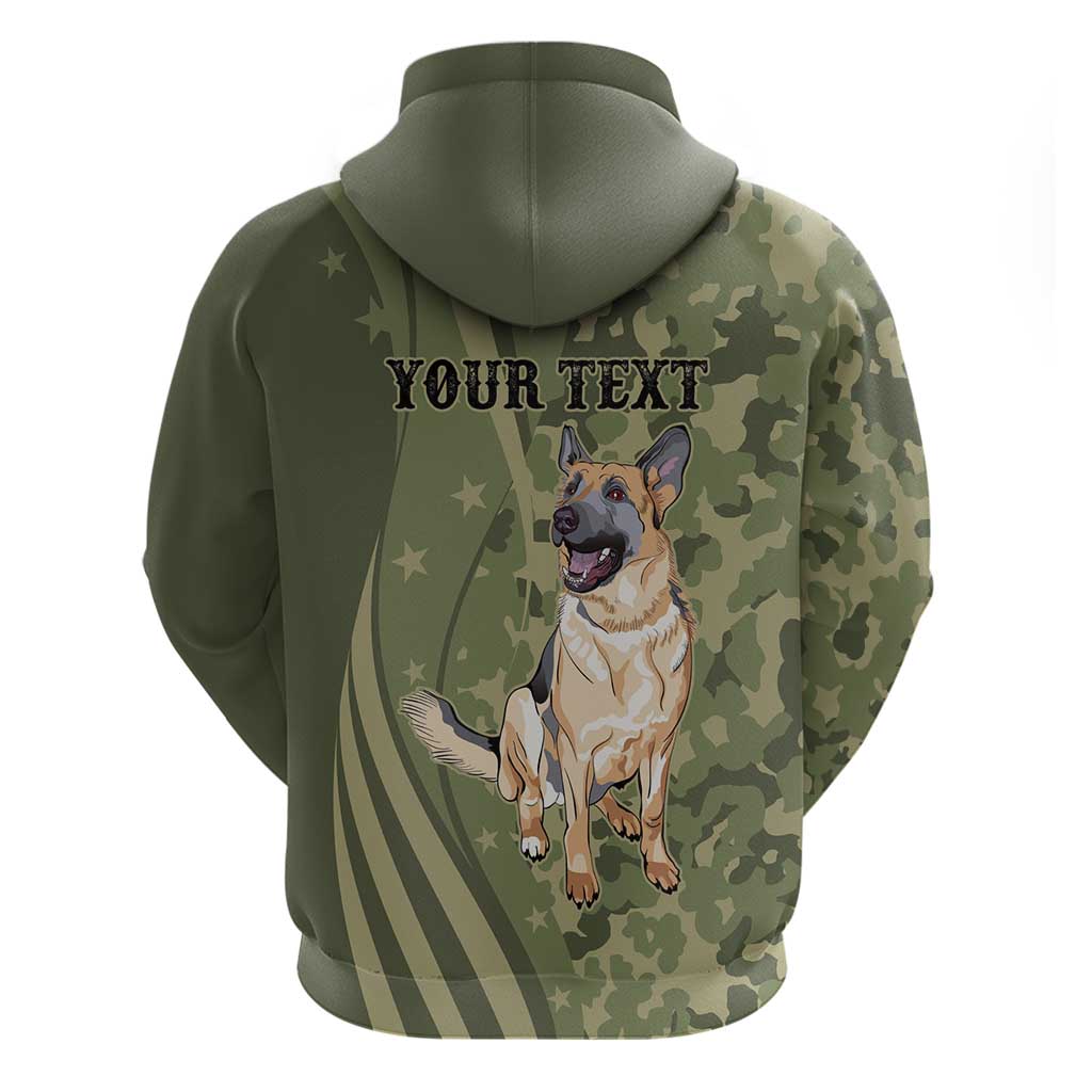 United States Canine Personalized Hoodie USA Military K9s Camouflage