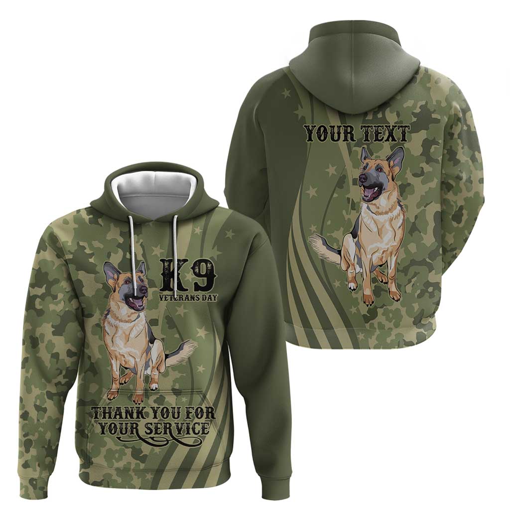 United States Canine Personalized Hoodie USA Military K9s Camouflage