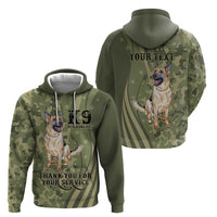 United States Canine Personalized Hoodie USA Military K9s Camouflage